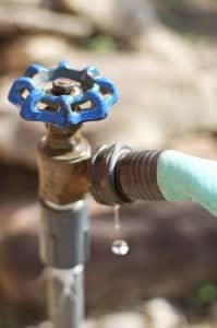Leaking Outdoor Water Spigot