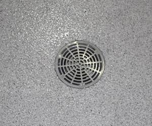 A utility room floor drain.