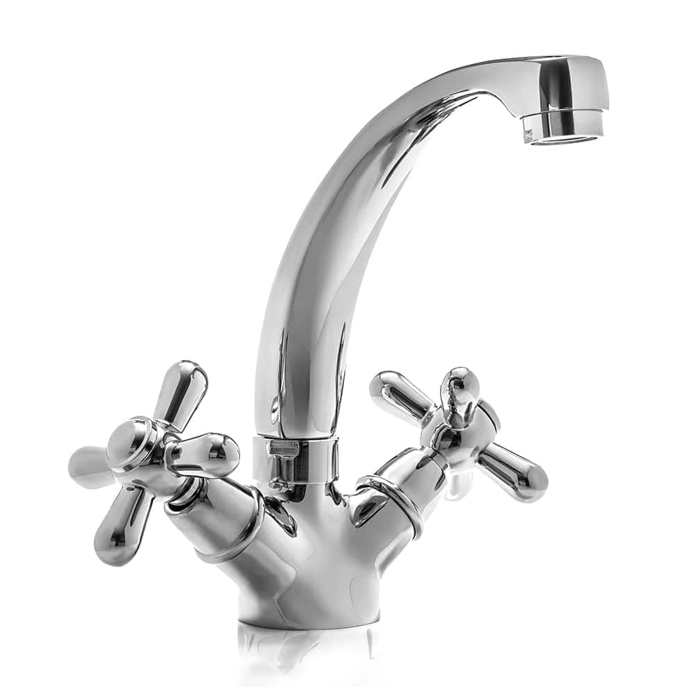 A new chrome bathroom sink faucet