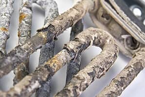 corroded electric heater pipes