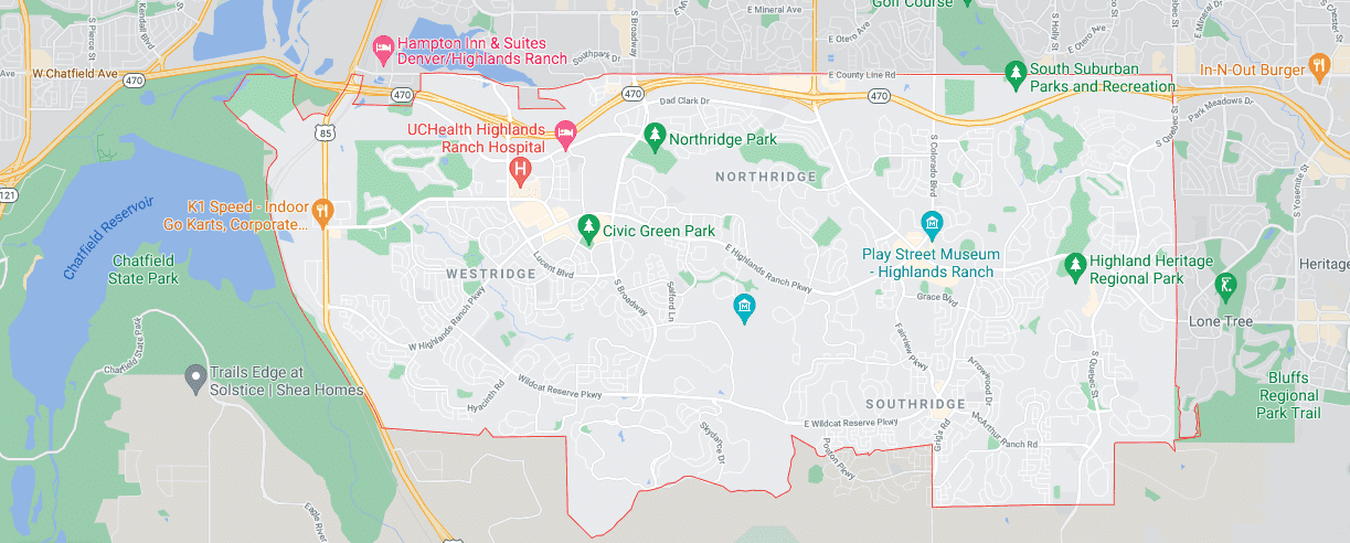 Highlands Ranch map